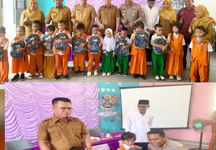 Polri Hadir untuk Pendidikan: Kapolres Anambas Dampingi Bupati Serahkan Perlengkapan Sekolah untuk Anak PAUD-TK