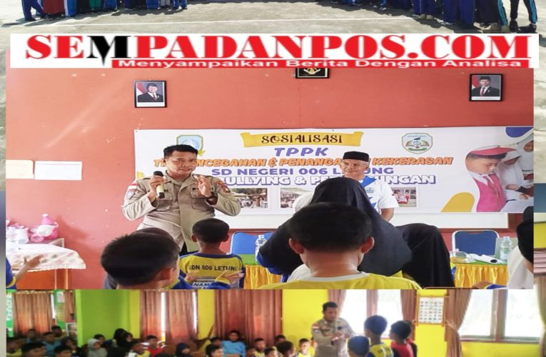 Personel Polsek Jemaja Sosialisasikan Bahaya Bullying di SDN 006 Batu Berapit
