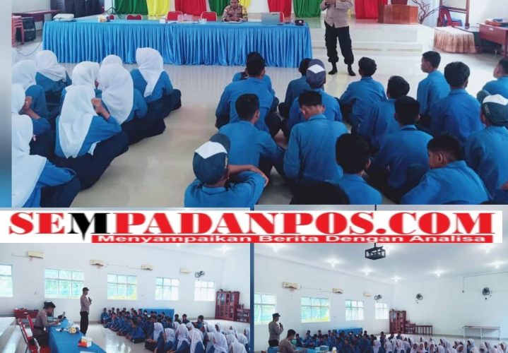 Personel Polsek Jemaja Sosialisasikan Penerimaan Siswa Baru SMA Kemala Taruna Bhayangkara di SMPN 1 Letung