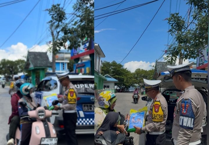 Satlantas Polres Kepulauan Anambas Bagikan Beras kepada Pengendara Tertib dalam Operasi Zebra Seligi 2025