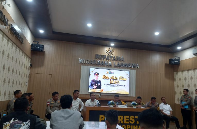 Press Rilis Akhir Tahun 2025, Polresta Tanjungpinang Catat Penurunan Tindak Pidana dan Perkuat Pelayanan Publik
