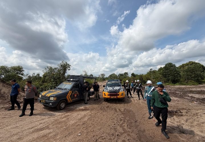 Polres Bintan dan Tim Gabungan Tertibkan Lokasi Tambang Pasir Ilegal di Sejumlah Titik