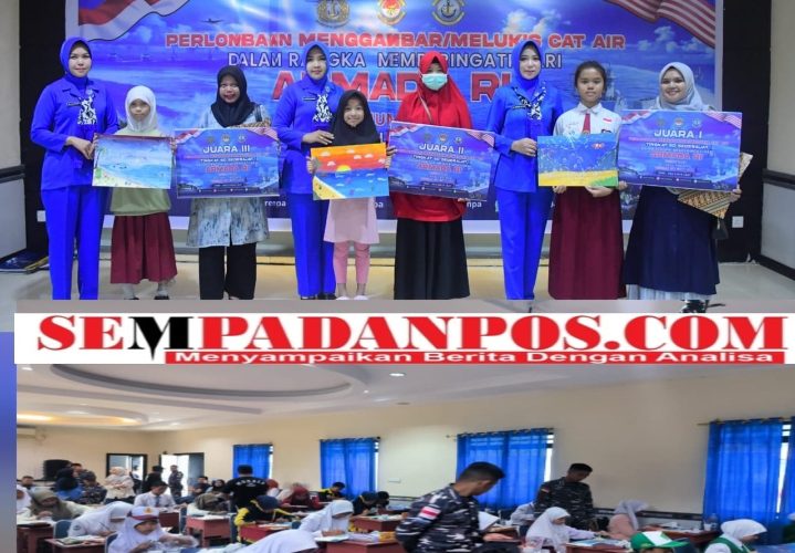 Lanal Tarempa Adakan Lomba Menggambar dan Melukis Tingkat Pelajar di Hari Armada RI 2025