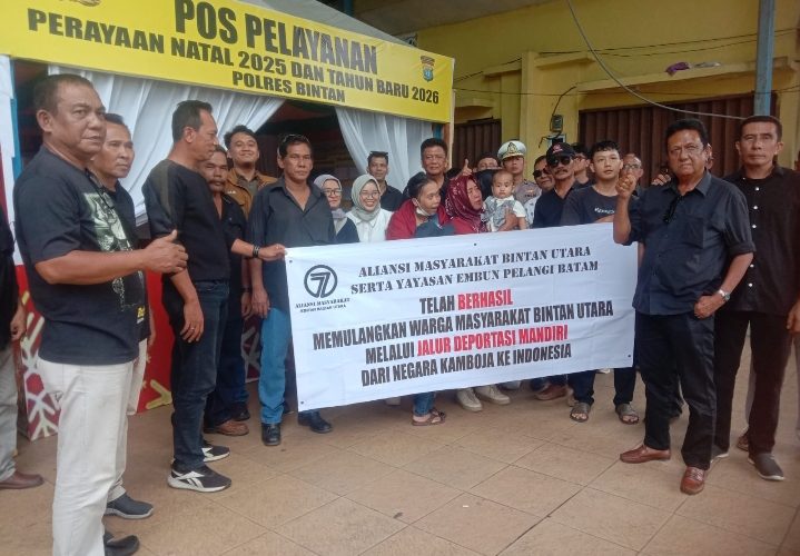Aliansi Masyarakat Bintan Utara dan Yayasan Embun Pelangi Berkolaborasi Pulangkan Warga Tanjung Uban dari Kamboja