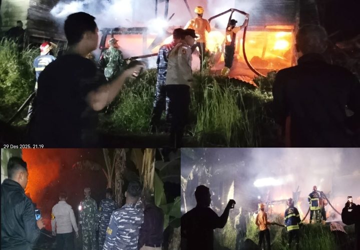 Rumah Bantuan Pemerintah di Letung Ludes Terbakar, Diduga Akibat Korsleting Listrik