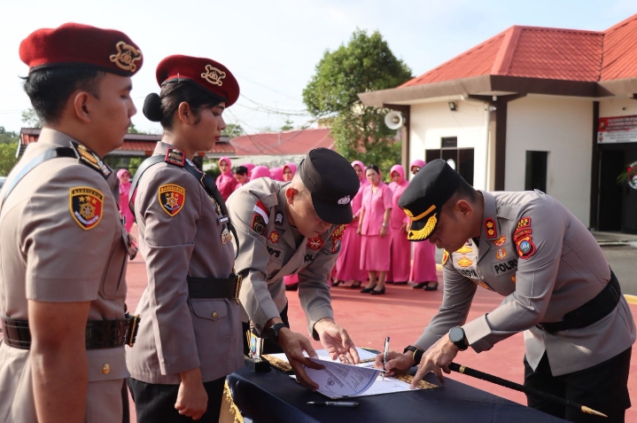 Upacara Sertijab dan Kenal Pamit PJU Polres Bintan