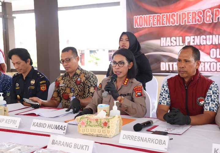 Polda Kepri Ungkap 30 Kasus Narkotika Awal 2026, 45 Tersangka Diamankan dan Ratusan Gram Barang Bukti Disita
