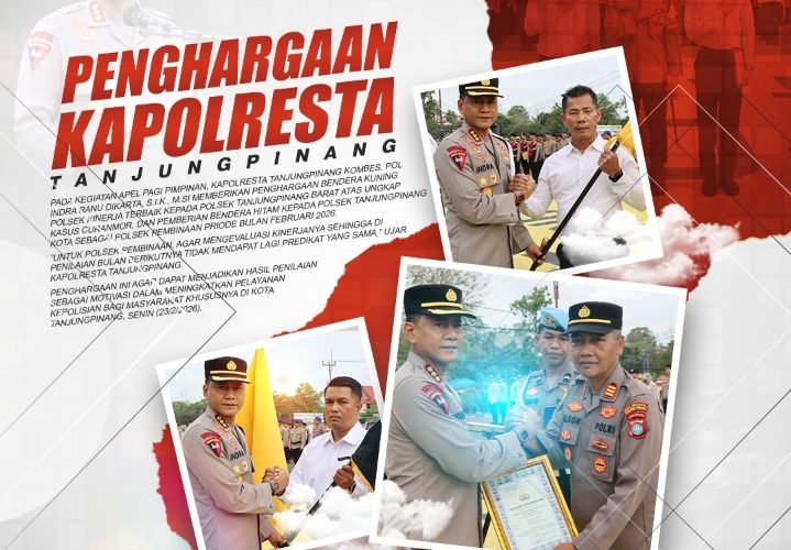 Kapolresta Tanjungpinang Pimpin Apel Pemberian Penghargaan Personel Berprestasi, Polsek Bukit Bestari Raih Nilai Tertinggi