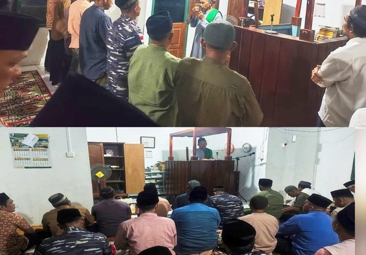 KUA Jemaja dan Camat Gelar Sholat Gerhana Bulan di Masjid Al Faizun Desa Mampok