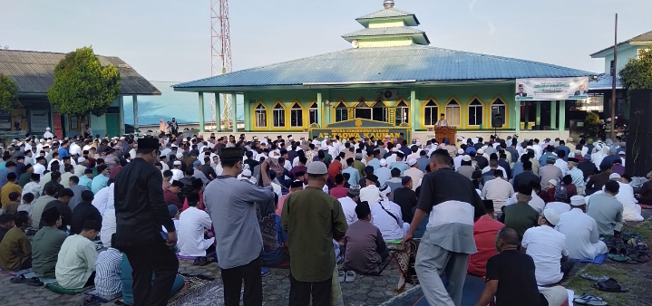 Polresta Tanjungpinang Amankan Shalat Idul Fitri 1447 H di Masjid At Taqwa Kauman Muhammadiyah Berlangsung Khidmat