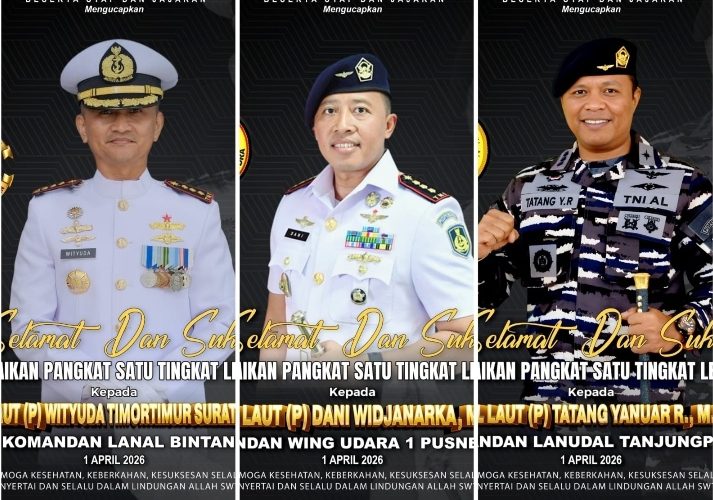 Polresta Tanjungpinang Ucapkan Selamat Kenaikan Pangkat Perwira TNI AL, Perkuat Sinergitas TNI-Polri