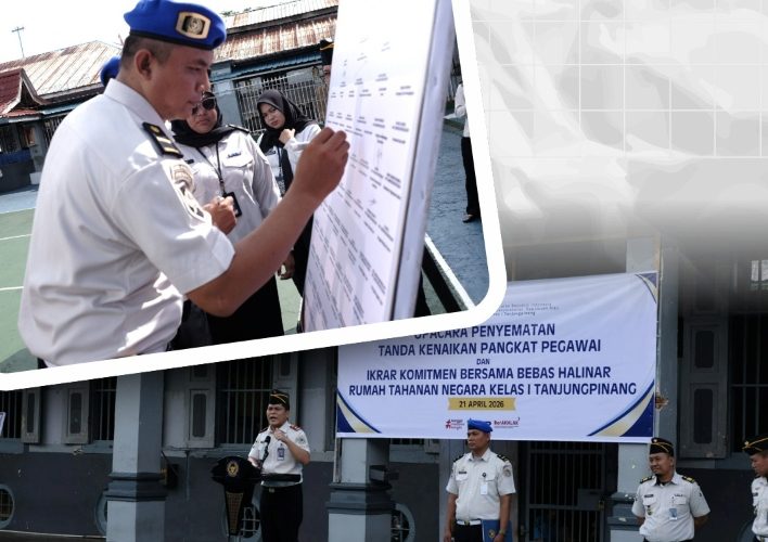 Rutan Kelas I Tanjungpinang Ikrar Komitmen Bebas Halinar, Tegaskan Zero Handphone, Pungli dan Narkoba