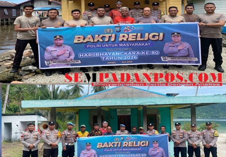 Sambut HUT Bhayangkara ke-80, Polsek Jemaja Gelar Bakti Religi di Gereja dan Musholla