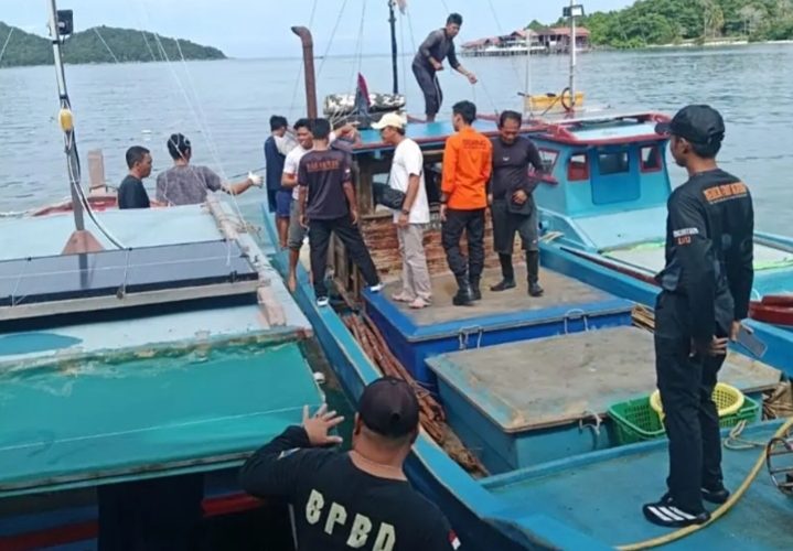 Pompong Nelayan Letung Mati Mesin di Perairan Natuna Utara, TRC Jemaja Bergerak Cepat Evakuasi Nelayan Selamat
