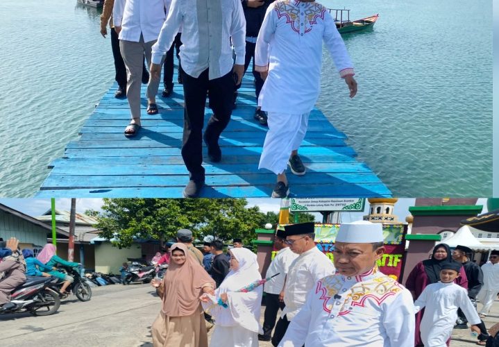 Ustadz Das’ad Latif Tiba di Jemaja, Didampingi Bupati Aneng, Disambut Meriah Ribuan Warga