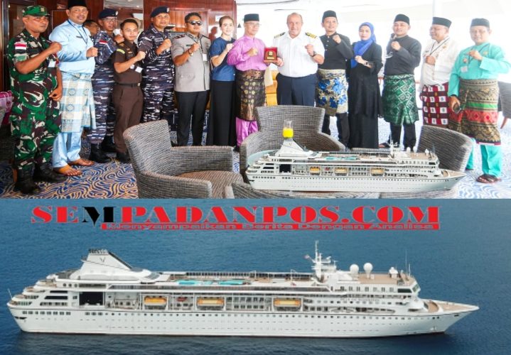 Hadiah HUT ke-18 Anambas, Kapal Pesiar Internasional MV Odyssey Berlabuh Perdana di Perairan Tarempa