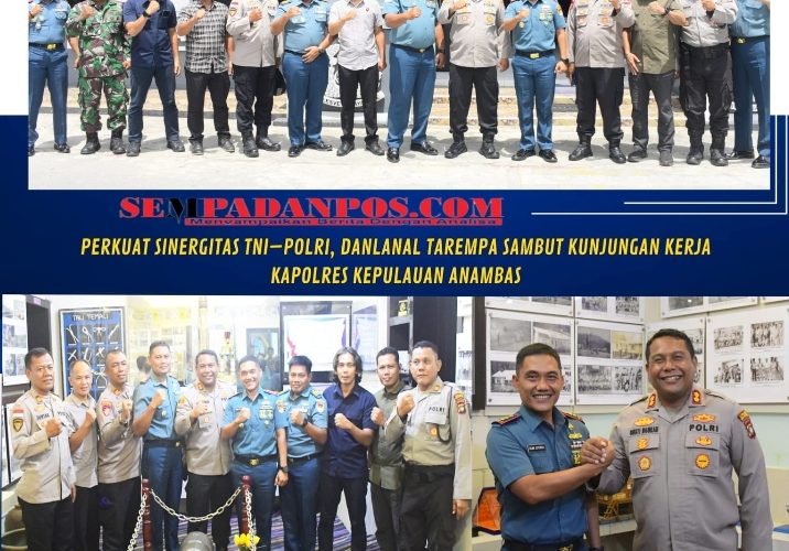 TNI AL dan Polri Perkuat Kolaborasi, Kapolres Anambas Kunjungi Mako Lanal Tarempa