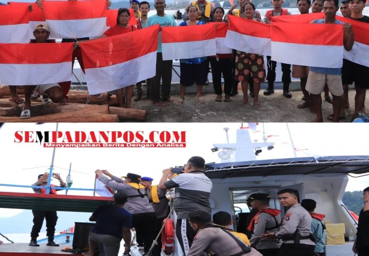 Sambut HUT Ke-81 RI, Polres Kepulauan Anambas Bagikan 100 Bendera Merah Putih dan 50 Paket Bansos kepada Nelayan  ‎