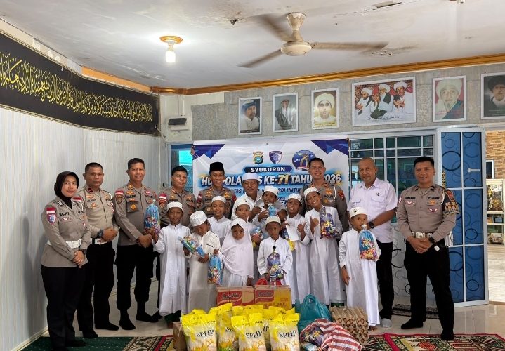 Semarak HUT Lalu Lintas ke-71, Satlantas Polres Bintan Berbagi Kebahagiaan Bersama Anak RAS Inayah