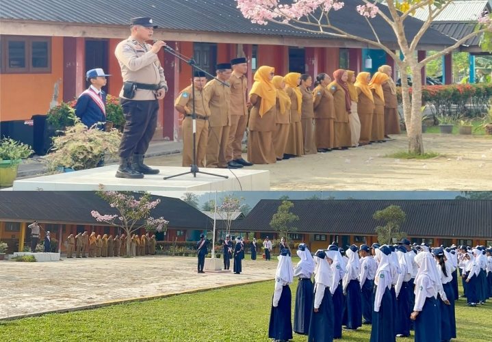 Polsek Jemaja Go to School, Polisi Tekankan Disiplin dan Keselamatan Berlalu Lintas kepada Pelajar
